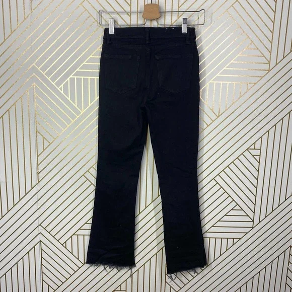 ALLSAINTS Zoe Cropped Bootcut Jeans in Black Size US 25 - Picture 7 of 11